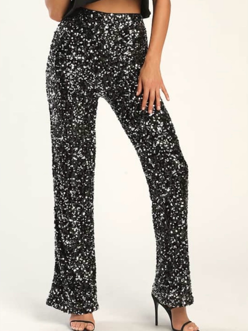 Lulus sequin flare pants